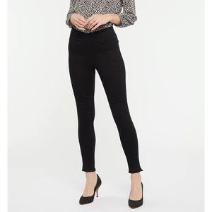 NYDJ Clean Tambor Black Color Pintuck Pull-On Skinny Ankle Jeans - Reemoly
